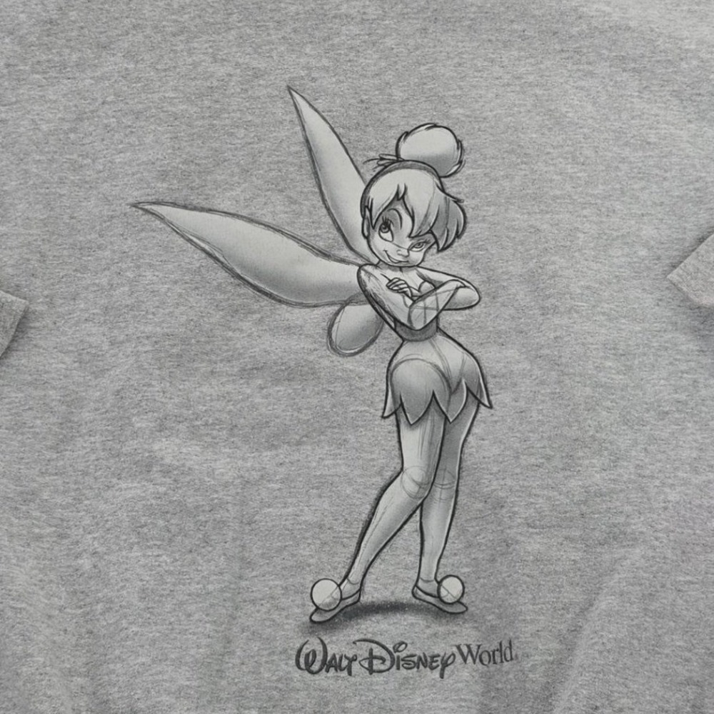 Walt Disney World Hanes Tinker Bell‎ Tink Gray Full Zip Hoodie Sweatshirt Small - Picture 6 of 9